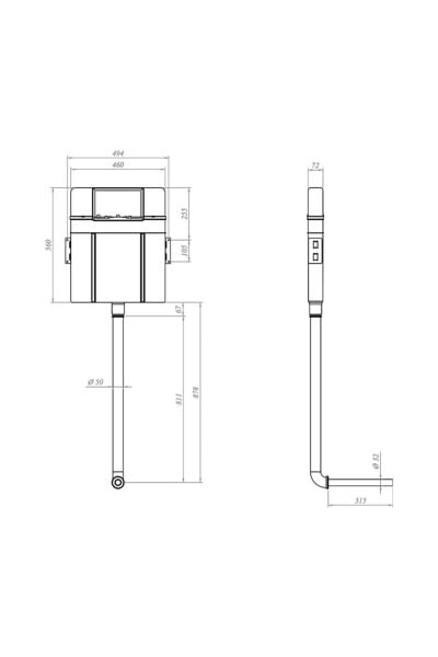 Kale Triton İnce Gömme Rezervuar - Hela Taşı 310200500075