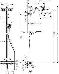 Hansgrohe Crometta E Termostatik Bataryalı Duş Kolonu 27281000
