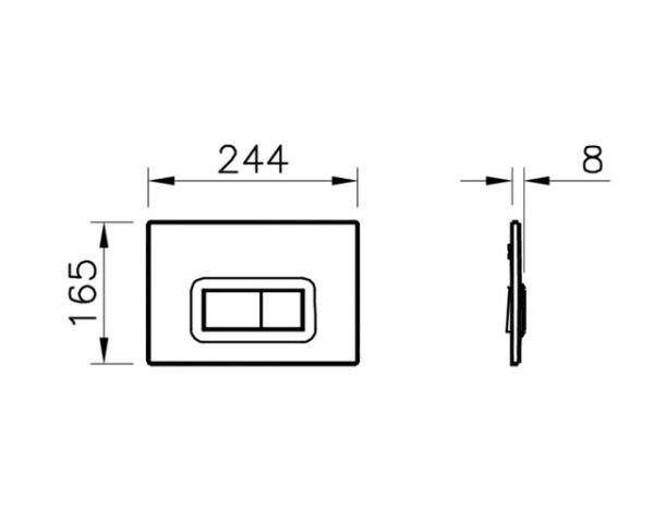 Vitra Loop R Parlak Krom Kumanda Paneli 740-0680